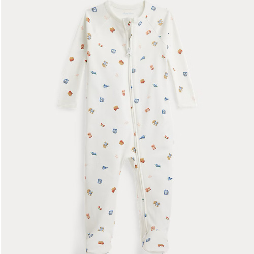 Polo Bear Cotton Footed Coverall