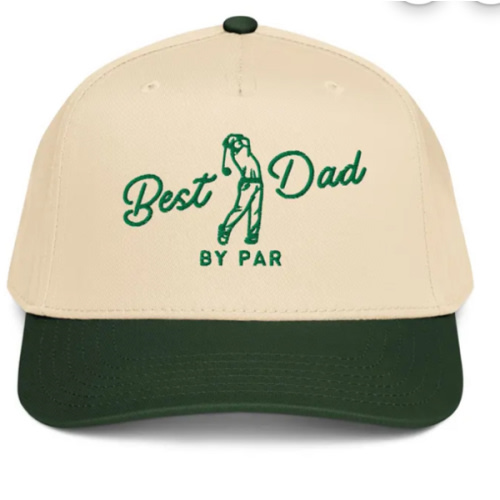 Embroidered Best Dad by Par Hat, Dad Golf Gift, Two Tone Dad Hat, New Dad Hat, Pregnancy Announcement Hat, Fathers Day Gift Golf - Etsy