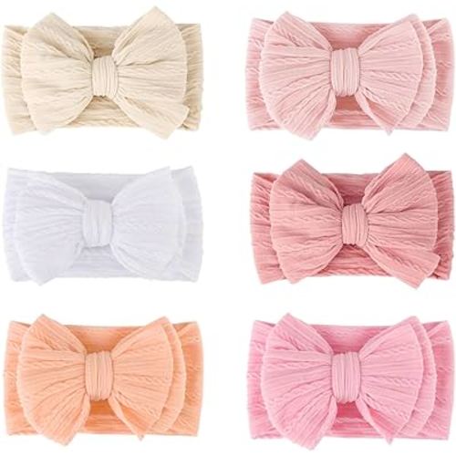 Baby Bows Headbands Nylon Baby Girl Headbands Soft Handmade Hairbands Toddler Hair Accessories for Girls Baby Newborn Infant Kids