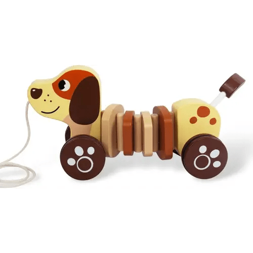 Baby Toys Car,Wooden Pull Along Toddler Toy, Developmental Toy for 1 Year Old Girl Boy Birthday Gift