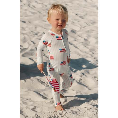 All American Zipper Romper