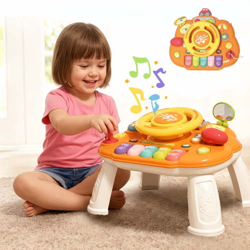 LieGorJi Steering Wheel Toys, Pretend Play Driving Toys, Baby Montessori Educational Developmental Sensory Toys, Birthday Gifts for 1-3 3-5 5-8 Year Old