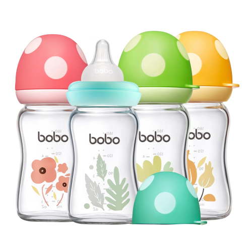 YOHKOH Natural Baby Bottles Sets with Level S Nipple,0m+(5.4oz (Pack of 4)Multicolor)