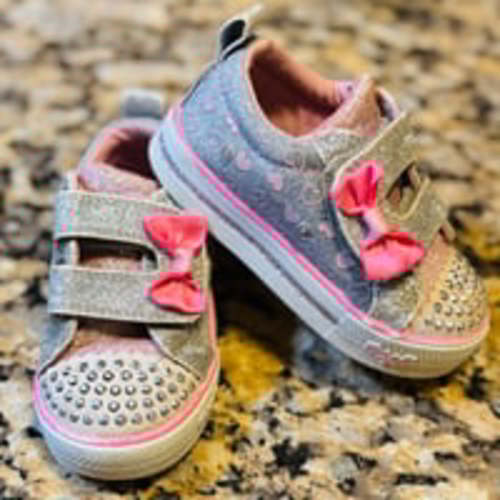 Sketchers Toddler Girls' Twinkle Toes: Shuffles - Sweet Steps Light-Up Sneakers
