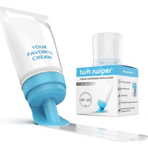 Eli & Ali Tush Swiper - Diaper Rash Cream & Butt Paste Applicator - Fits Most Diaper Creams | Mess-Free & Hygienic Alternative to Cream Spatula - Carry Less Baby Gear - Blue, 1 Pack