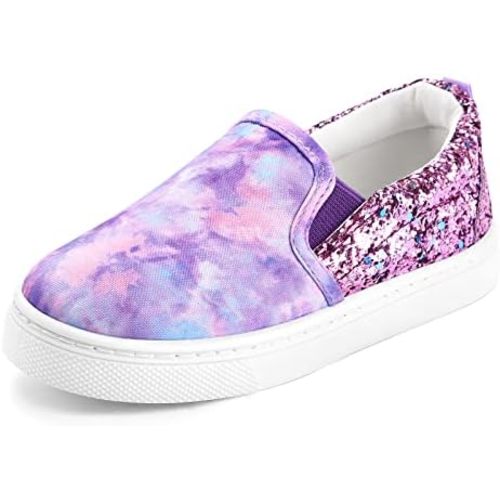 K KomForme Toddler Sneakers for Girls Boys Slip On Canvas Walking Shoes