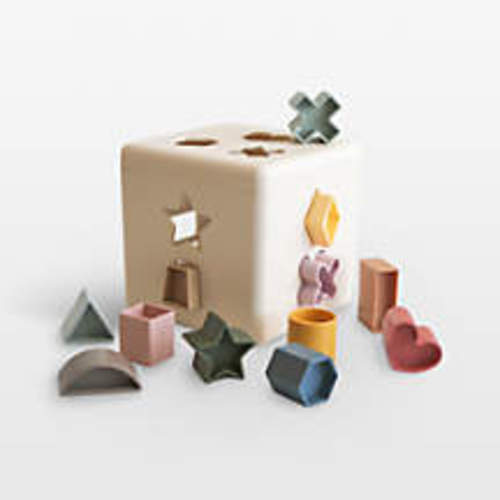 Mushie Shape Sorting Box Toddler Toy