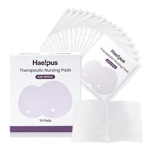 Hydrogel Nipple Pads for Sore Nipples, Rapid Pain Relief, 16 Count | Instant Cooling, Plant-Based Hydrogel, Life Saving for Breastfeeding Moms