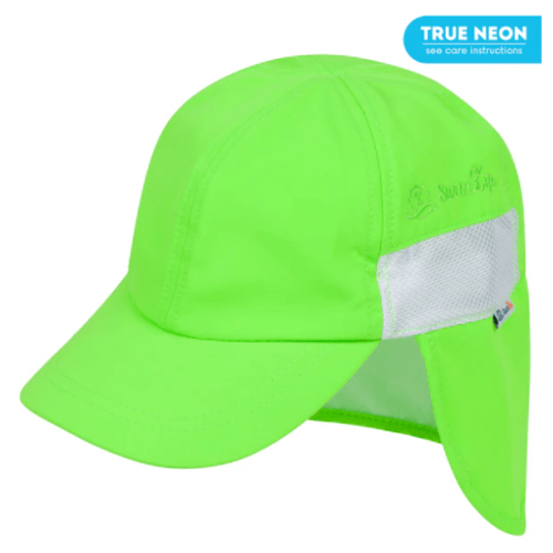 Kids Flap Hat | Neon Lime Green