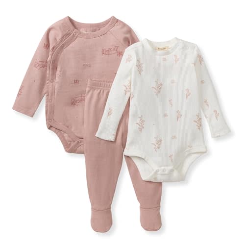 Burt's Bees Baby Unisex Baby Bodysuit and Pant Set, 100% Organic Cotton Infant Outfit