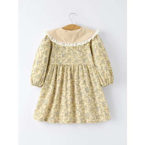 Rylee Faith Toddler Baby Girl Floral Dress : Blue flowers – Persnickety Shop