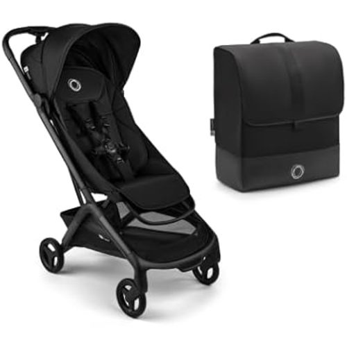 Bugaboo Butterfly 2 Travel Stroller with Transport Bag – Ultra-Compact Stroller (Black) Airplane-Friendly, Lightweight & Travel-Ready