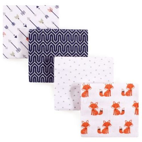 Hudson Baby Infant Boy Cotton Flannel Receiving Blankets, Foxes, One Size