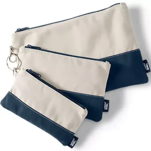 Zip Canvas Pouch 3 Pack | Lands' End