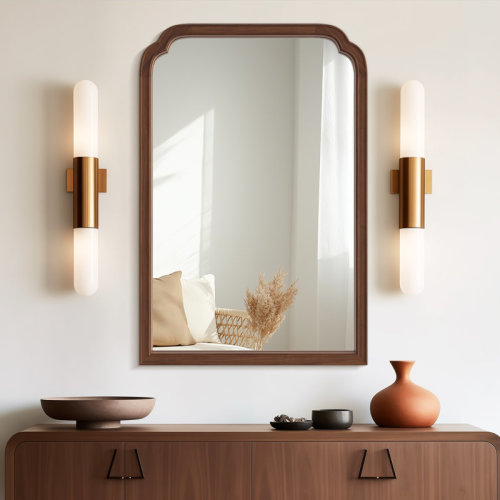 Winston Porter Solid Wood Wall Mirror for Bathroom or Bedroom & Reviews | Wayfair