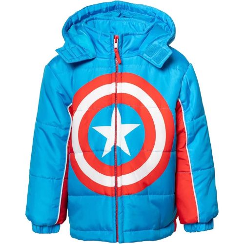 Marvel Zip Up Cosplay Puffer Jacket Toddler to Big Kid Sizes (2T - 14-16)