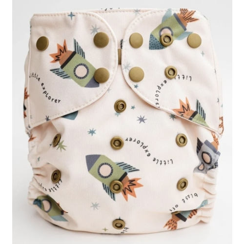 Luxe Pocket Cloth Diaper with Dual Inner Gussets and Athletic Wicking Jersey