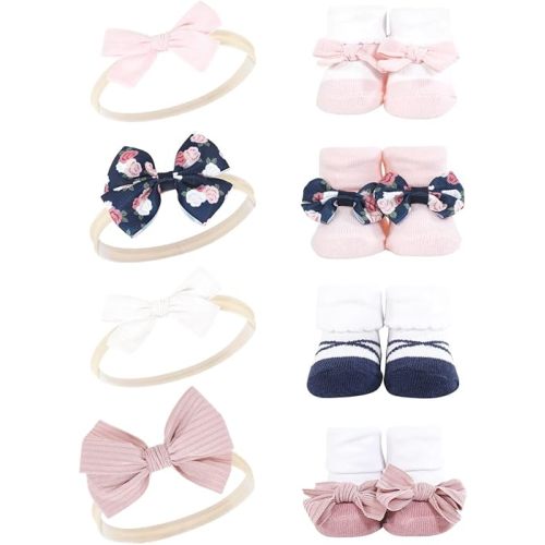 Hudson Baby Girl's Headband and Socks Giftset
