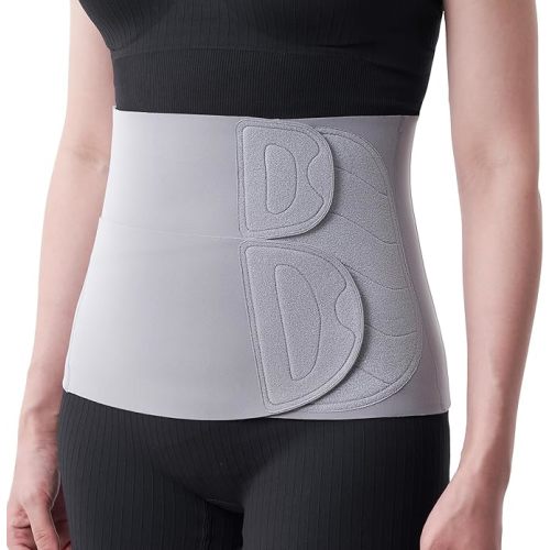 Momcozy Ergowrap Postpartum Belly Binder, Post Surgery Abdominal Binder with 3D Lifting & Back Support, 9" Tummy Tuck Compression Garment