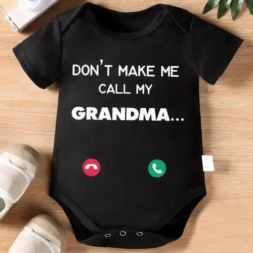 ZCAYNGER 100% Cotton Baby Onesie with "Don't Make Me Call My - TikTok Shop