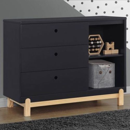 Delta Children Poppy 3 Drawer Dresser with Cubbies and Interlocking Drawers