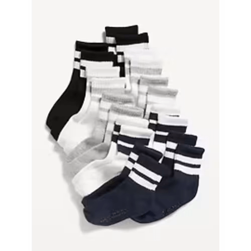 Unisex Crew Socks 10-Pack for Toddler & Baby