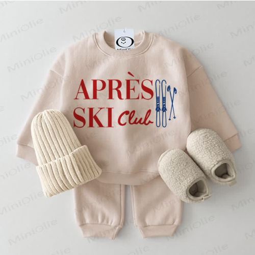APRES SKI CLUB Baby Sweatshirt 2-piece Beige Set