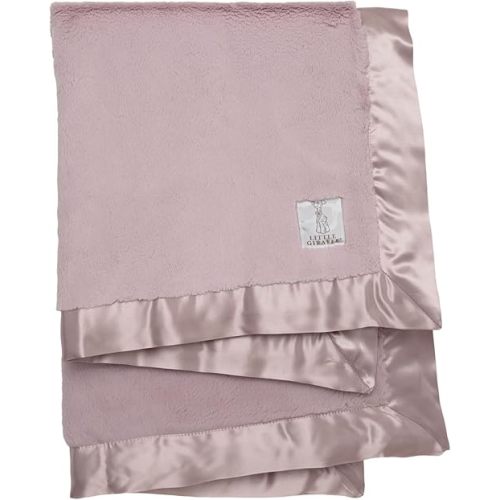 Little Giraffe Baby Blanket - Luxe Soft Blanket with Satin Trim - Baby Stroller Blanket - Newborn Baby Essentials & Baby Gifts - 29"x35" - Dusty Pink