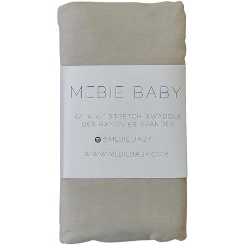 Mebie Baby Oatmeal Stretch Swaddle, Modern and Neutral Swaddle Blanket for Baby Girl or Boy, Soft Baby Blankets, Newborn Swaddle Blanket, 0-3 Month, Comfy Wrap, Baby Essentials & Gifts (47" x 47")