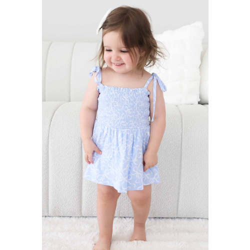 Smocked Twirl Bodysuit | Blue-tiful Bows