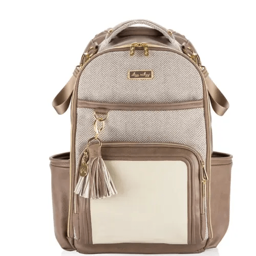 Itzy Ritzy Boss Plus Diaper Bag Backpack, Vanilla Latte