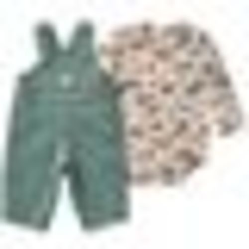 Carhartt Infant Boy's Long-Sleeve Bodysuit and Fleece Overall Set, 9M,Laurel Wreath at Tractor Supply Co