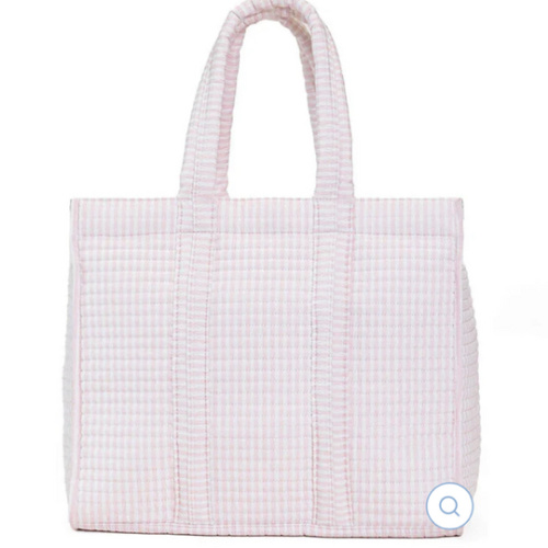Pink Pimlico Stripe Quilted Go Go Tote
