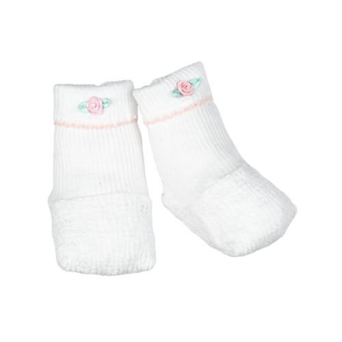 Paty Knit Booties with Rosettes - PatyInc