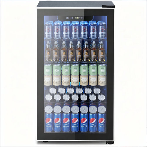 Antarctic Star 17.32'' W 3.2 Cu.ft Beverage Refrigerator, Holds 130 Cans or 20 Bottles, Stainless Steel Frame, Touch Control, 32-61℉, <38dB & Reviews | Wayfair