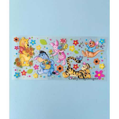 Winnie the Pooh Cup Wrap, uvdtf stickers for cups and tumblers