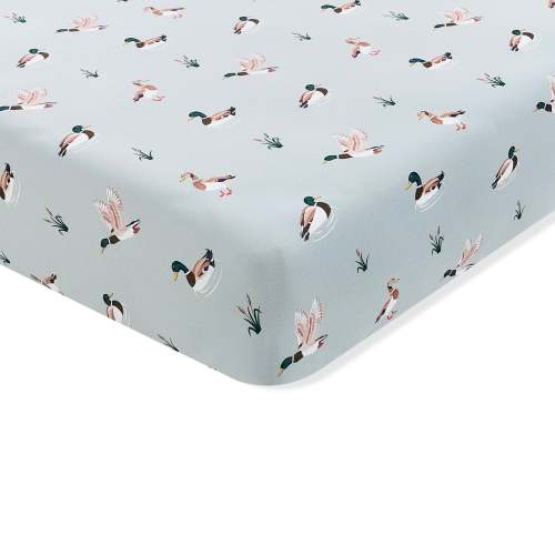 Crib Sheet in Mallard Duck