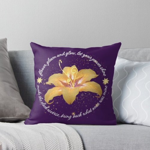 Tangled Sundrop Flower Song Design Pillow
