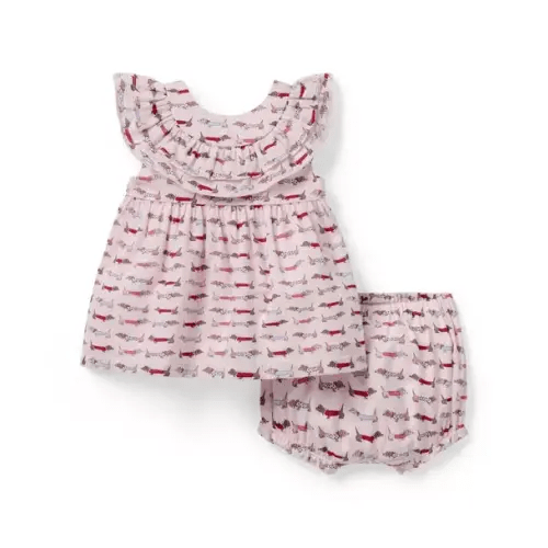 Baby Ballet Pink Dachshund Baby Dachshund Ruffle Matching Set by Janie and Jack