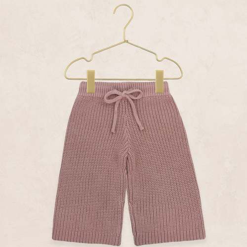 Knit Chunky Wide Leg Pant - Mauve