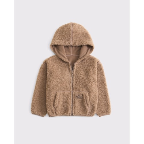 toddler sherpa logo full-zip hoodie