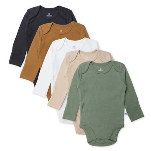 5-Pack Organic Cotton Long Sleeve Bodysuits | Honest Baby Clothing