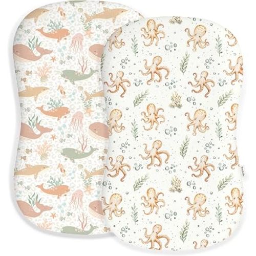 Baby Lounger Cover 2 Pack, Infant Lounger Cover, Aqua Wonders