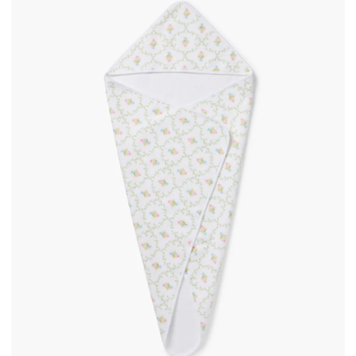 The Hooded Towel - pastel trellis