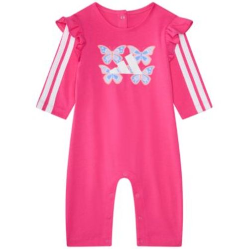 Baby Girls Ruffle Long Sleeve Round Neck Coverall