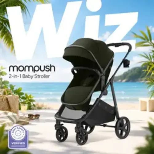 Mompush Wiz 2 in 1 Baby Stroller with Infant Pramette Mode, One Hand Fold Convertible Newborn to Toddler Stroller with Reversible Seat and Large UPF 50 Canopy - TikTok Shop