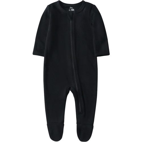 O2 BABY Baby Boys Girls Organic Cotton Zip-Front Sleeper Pajamas, Footed Sleep 'n Play