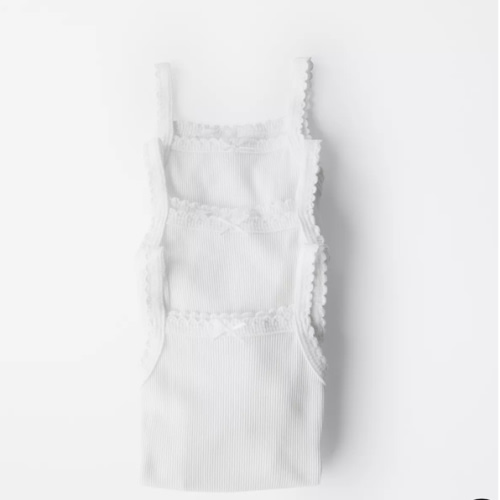 THREE-PACK OF RIBBED STRAP BODYSUITS - Oyster-white | 3-6M