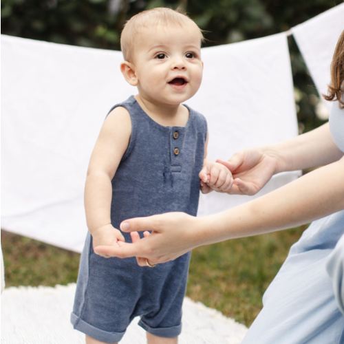 Organic Cotton Terry Romper - Underwater – Burt's Bees Baby