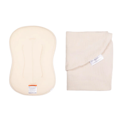 Lounger Curve + Muslin Cover Set | Natural